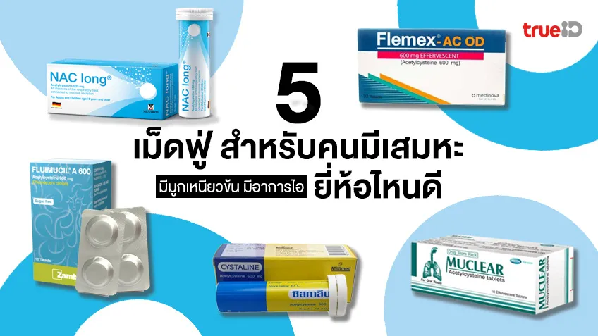 5 เม็ดฟู่ สำหรับคนมีเสมหะ มีมูกเหนียวข้น มีอาการไอ ยี่ห้อไหนดี ?